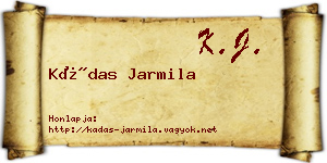 Kádas Jarmila névjegykártya